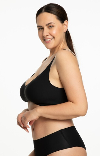 Jelly Bra Comfort Julimex schwarz beige – Bügel-BH für große Brüste