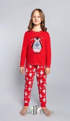 Malika Baumwollpyjama für Mädchen Italian Fashion- rot