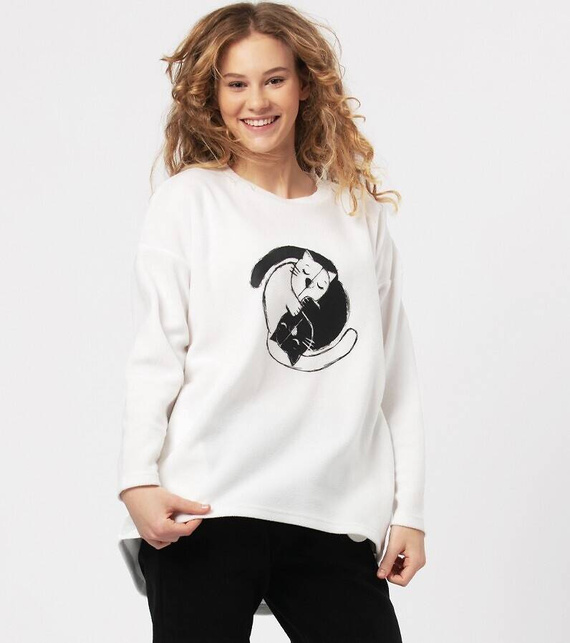 LHS 922 Soft Key Damenpyjama Ecru Schwarz