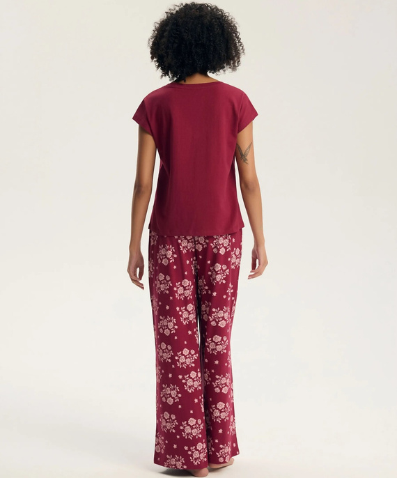 Henderson Greta 45405 Damen-Pyjama 100% Baumwolle Spitze Lange Hose