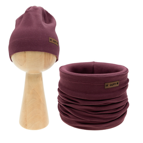 141304 Nicol Mütze + Schal-Set – rosa