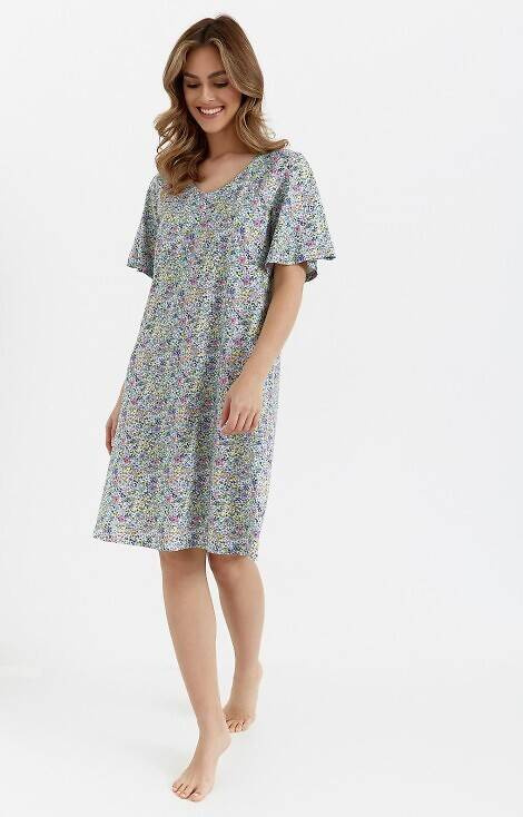 463 Cana Nachthemd – blaue Blumen