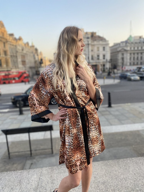 417 Valentina Damen Morgenmantel Forex - beige