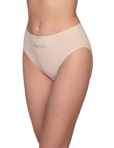Figi L-120 BI-104 Lama beige – Baumwoll- Damen Slips, klassischer Schnitt, 3er Pack
