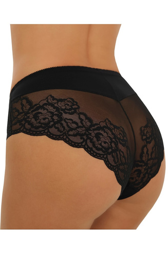 Damen Slip Inga Emili aus Mikrofaser Laser Cut mit floraler Spitze