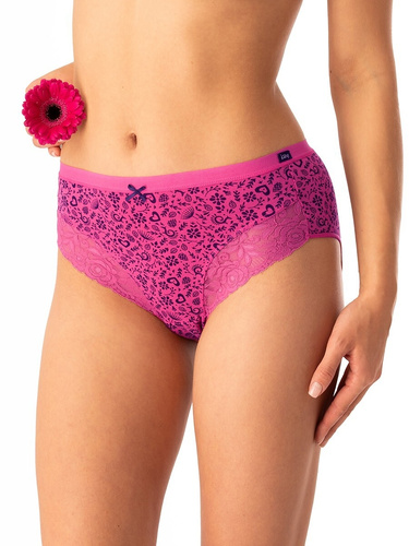 Damen-Slip Key LPC 760 rosa marineblau – Baumwolle, bequem, 2er-Set