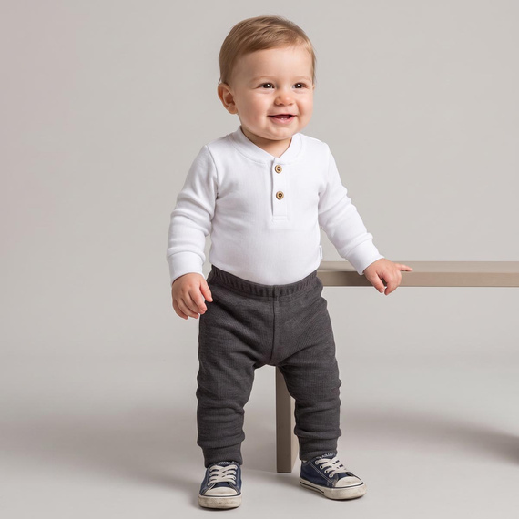 228022 Nicol FARMA Babyhose anthrazit, gerippt, elastisch