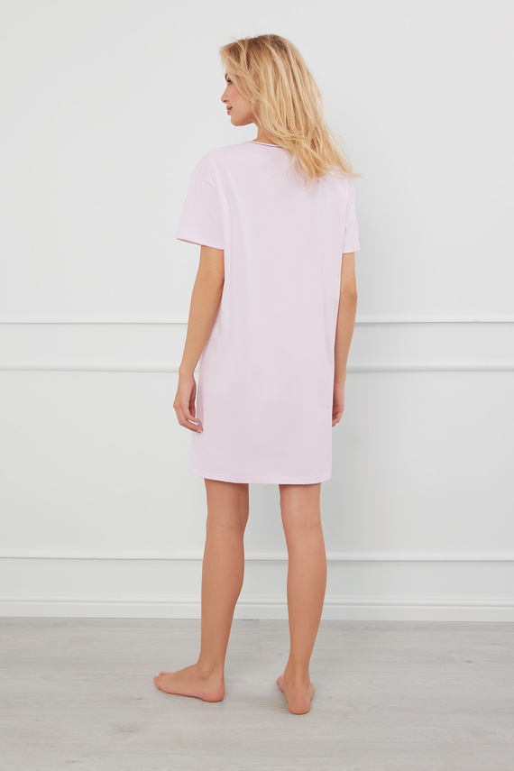 Arugia kurzärmeliges Nachthemd Italian Fashion - puderrosa 