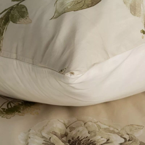 Frühling 38 Blumen Satinbettwäsche Eurovorhänge Beige