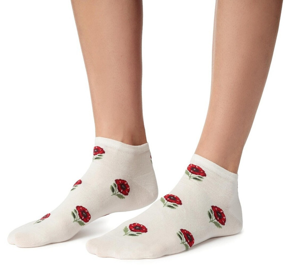 Damen Sneakersocken Steven 114 Summer, dünn, aus Baumwolle, ecru 181