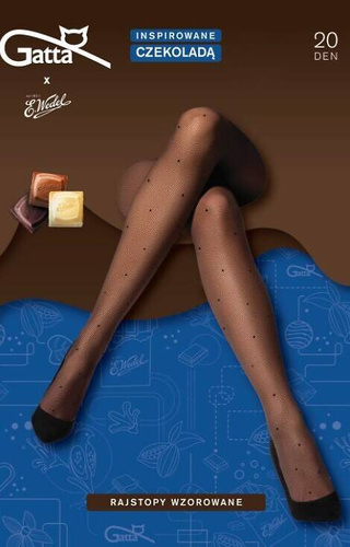 Wedel wz.01 Damenstrumpfhose 20 den Gatta - dunkle Schokolade