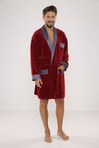 772 Bonjour forex Bademantel für Herren - kastanienbraun