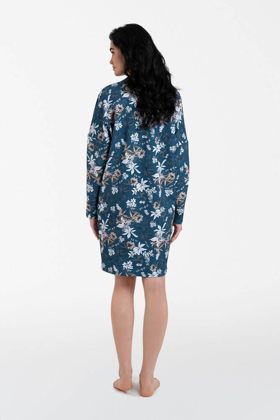 Nikjana Damen Langarm Tunika Italian Fashion - Druck