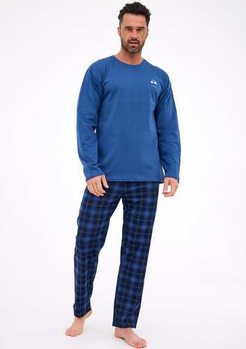 124/306 Denali Herrenpyjama Cornette Jeans – Baumwolle, lange Ärmel