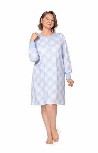 257 Agata III Interlock Martel Nachthemd – blau