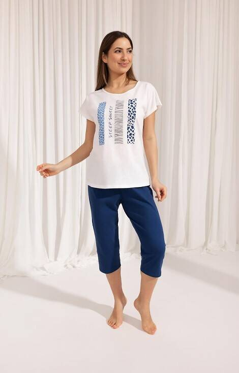 701 Regina Damenpyjama – Marineblau