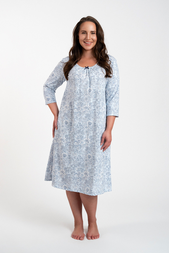 Antonia Nachthemd Italienische Mode - Blaudruck