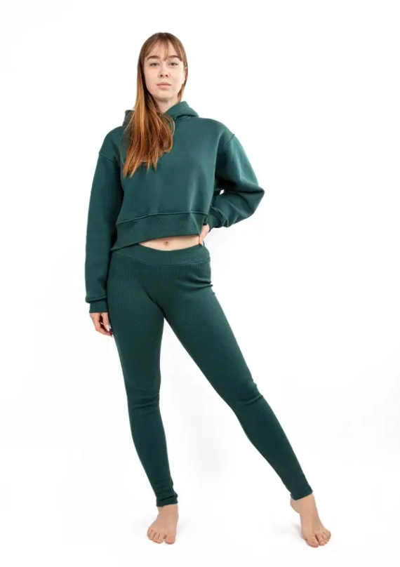 DK-K-B13 Dkaren Damen-Trainingsanzug-Set – grün