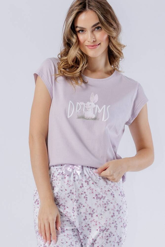 1543 Fabiana Leveza Damenpyjama Flieder
