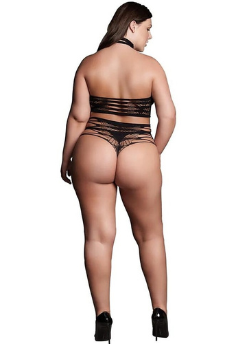 Body Damen Mapale 7481 Romper Babydoll weiß aus Spitze mit offenem Rücken