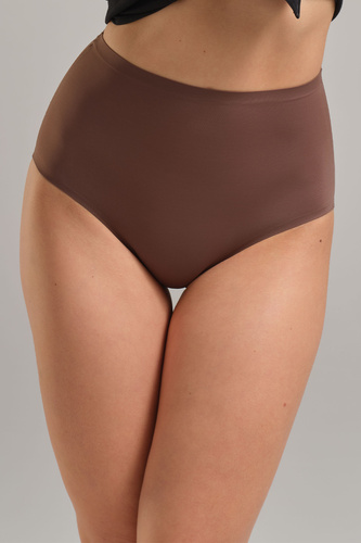 3151 Spiman Cioccolato Nahtlose, hochgeschnittene Shapewear-Slips aus Mikrofaser
