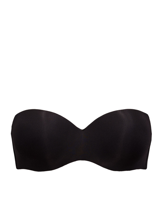 1580 Fantastischer Push-up-BH – Bandeau, Sielei-Mikrofaser, schwarz