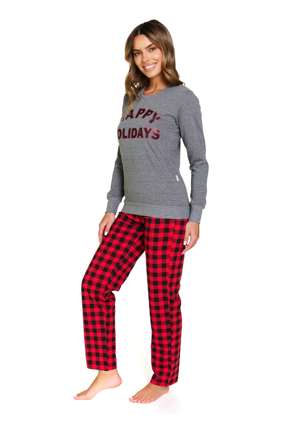 Damenpyjama 7343 Dunkelgrau Doctor Nap – 100 % Baumwolle