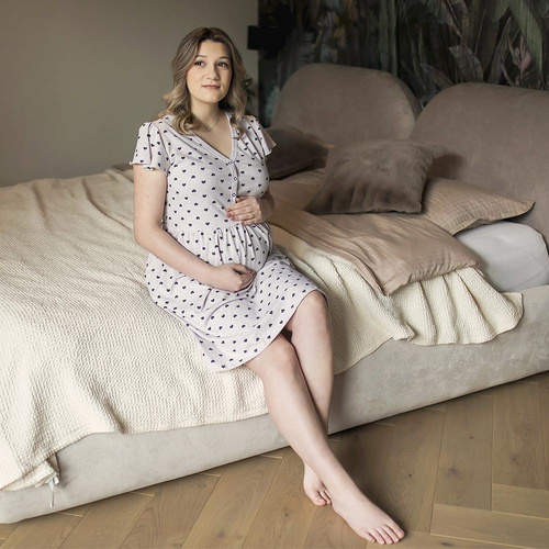 Linda Eevi Umstands-Stillnachthemd – Beige