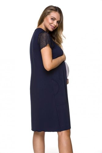 3119 Umstandsnachthemd Lupoline - navy blau