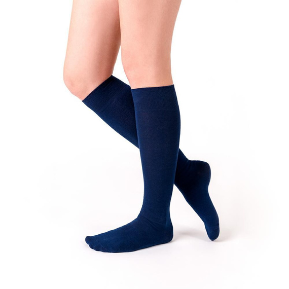 Art.072 Glatte Damen-Kniestrümpfe Steven – 161 Marineblau