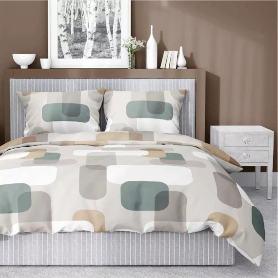 5487 A Detexpol Satin Stories Satinbettwäsche, grau | 100 % Baumwolle, Satinbindung, Reißverschluss, Geschenkverpackung