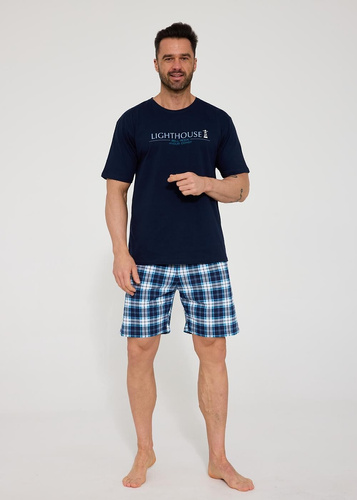 Herrenpyjama Cornette 326/215 Lighthouse 100% Baumwolle Kurzarm