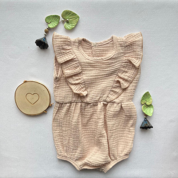 RA50215 Mamatti Musselin-Strampler – Beige