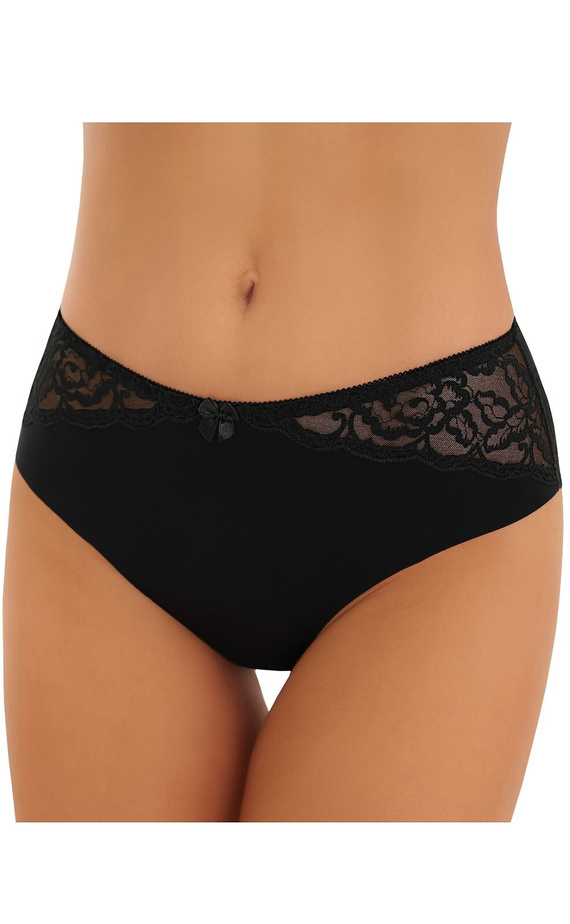 Damen Slip Inga Emili aus Mikrofaser Laser Cut mit floraler Spitze