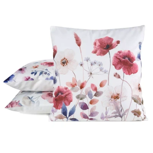 Kissenbezug 45x45 Mink 36 Eurofirany Samt Blumen dekorativ