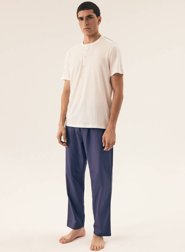 42790 Optima Henderson Herrenpyjama – Creme