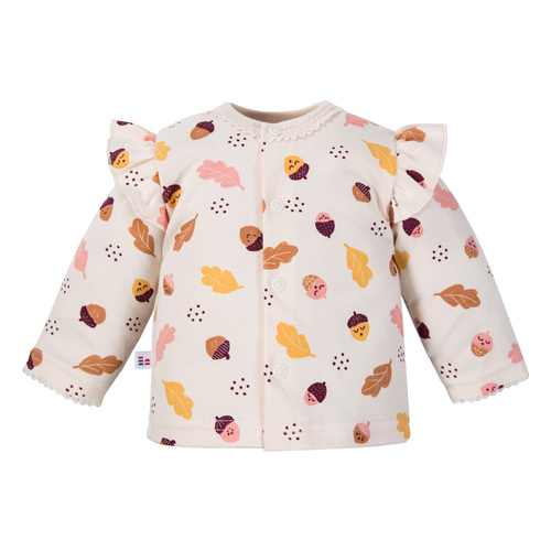 Fluffy Tails Eevi Babykaftan – Ecru, Baumwolle, Herbstdruck