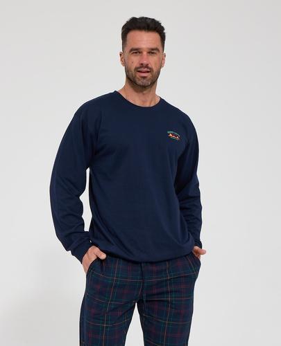 Cornette 939/330 Grand Canion Herren-Pyjama 100% Baumwolle Dunkelblau