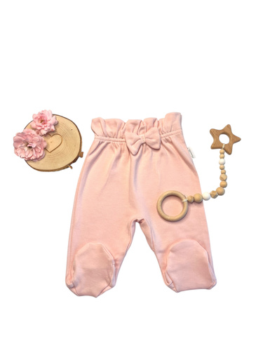 Baby-Schlafanzug mit hoher Taille für Mädchen Mamatti PG15016 – Rosa, Baumwolle