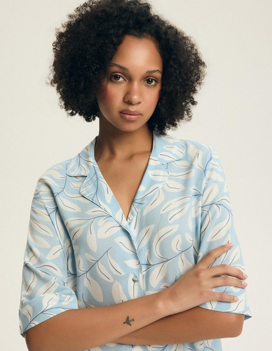 Damenpyjama 44482 Estes 100% Viskose mit Knöpfen