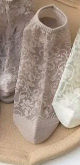 Stopki CC-251112 – Damen Füßlinge mit Netz und Baumwolle beige