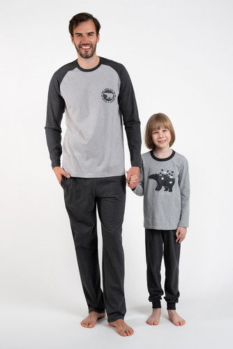 Morten Schlafanzug für Jungen Italienische Mode melange/c.melanż