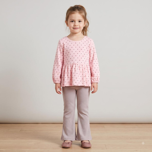 Mädchenbluse Nicol Tosia 225139 100% Baumwolle Rosa mit Volant