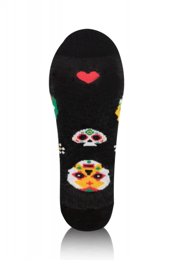 S134D Muerto Lange Socken Italienische Mode - schwarz