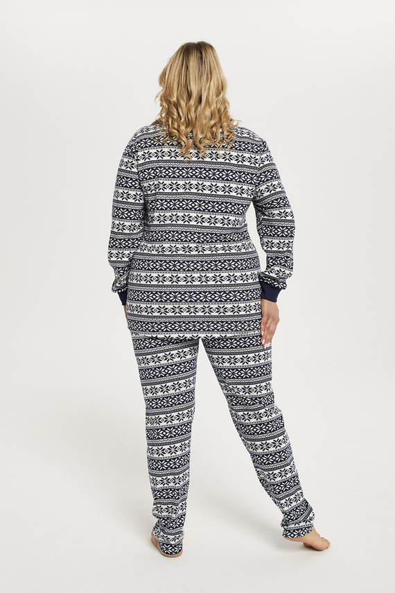 Alaska Damen Schlafanzug langarm, lange Hose Italian Fashion - print/green