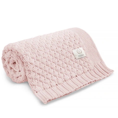 Decke aus Merinowolle von Bubbles Yosoy, Puderrosa – natürlich, hypoallergen, doppelseitig