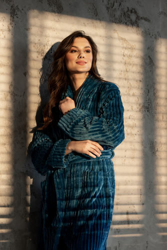 One And Only Long Momenti Per Me türkisfarbener Damenbademantel