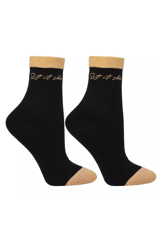 CSLS450-001 Moraj schwarze Socken – Weihnachtssocken in einer glänzenden Box