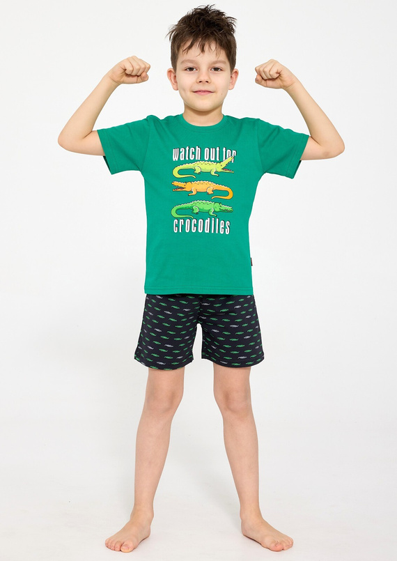 Jungen-Pyjama Cornette Young Boy 790/125 Crocodiles, 100 % Baumwolle