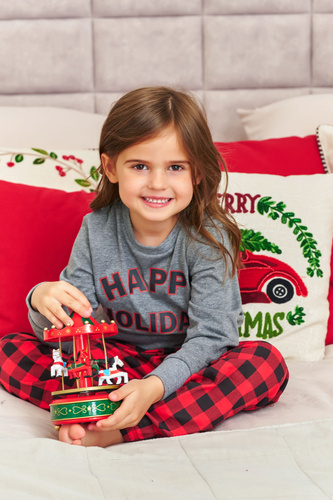 7345 Dunkelgrauer Doctor Nap Kinderpyjama – 100 % Baumwolle